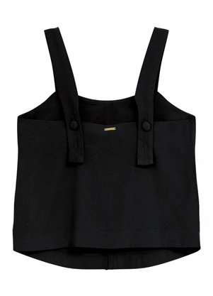 Enfim - Blusa Box Sarjada Preto - ENFIM
