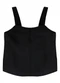 Enfim - Blusa Box Sarjada Azul Turquesa - variação: Preto