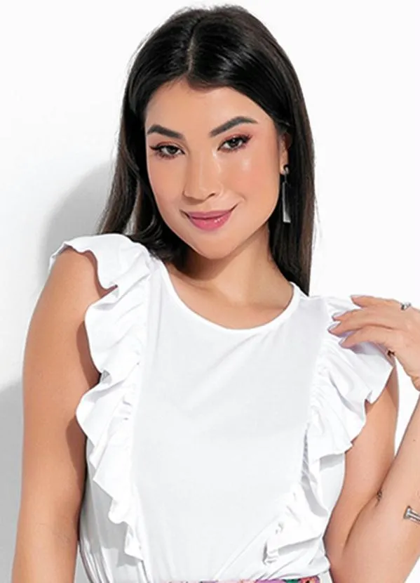 Rosalie - Blusa Branca com Babados 3