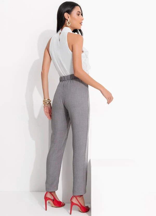 Quintess - Blusa Branca em Crepe Plano 5