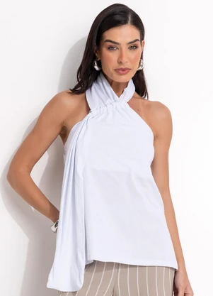 Quintess - Blusa Branca em Malha de Algodão - QUINTESS