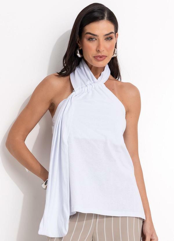 Blusa (Branca) em Malha de Algodo