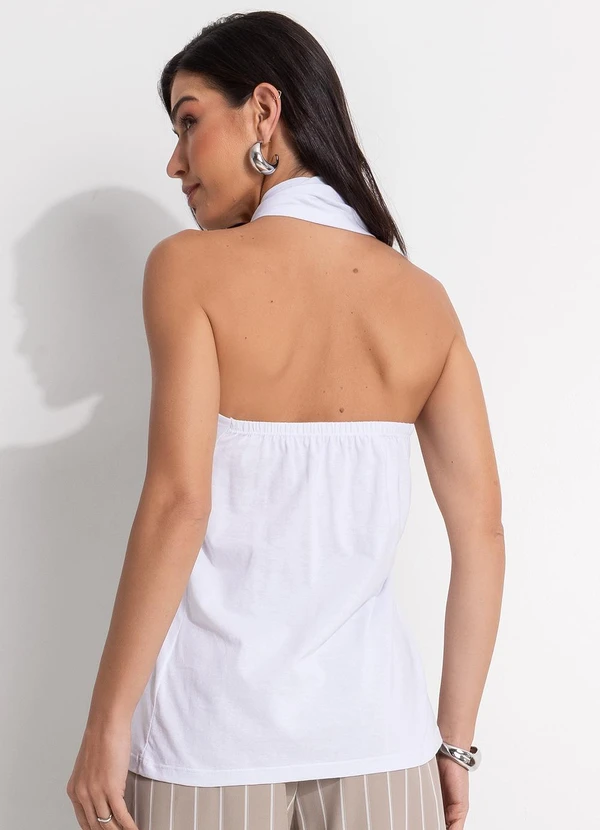 Quintess - Blusa Branca em Malha de Algodão 2