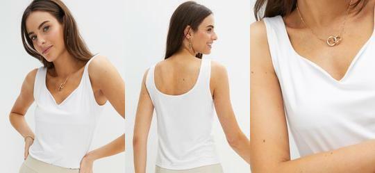 Blusa Branca em Malha de Viscose