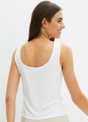 bonprix - Blusa Branca em Malha de Viscose - BONPRIX