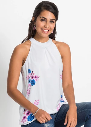bonprix - Blusa Branca em Malha Fria - BONPRIX