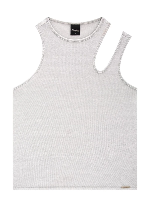 Enfim - Blusa Branca Justa Cut Out em Lurex 3