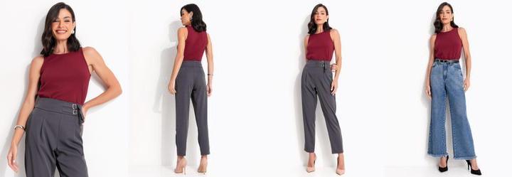 Blusa Burgundy em Malha Crepe