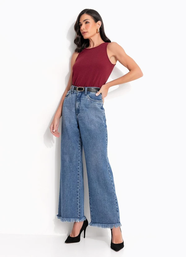 Quintess - Blusa Burgundy em Malha Crepe