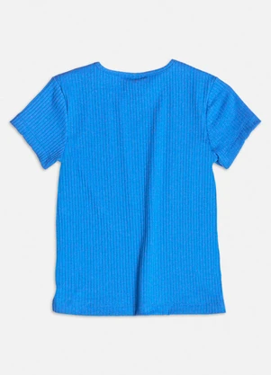 Momi - Blusa Canelada Azul Básica Azul - MOMI