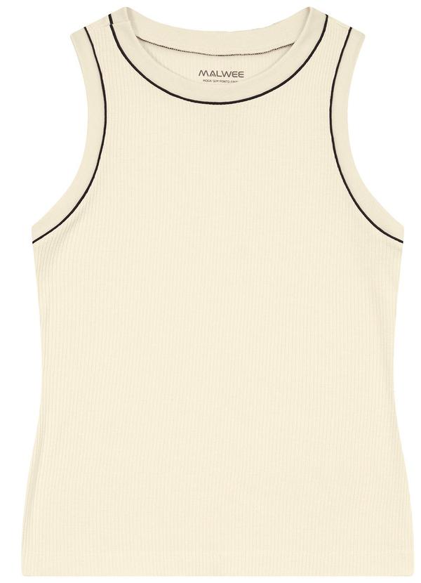 Malwee - Blusa Canelada com Filete Off White 2