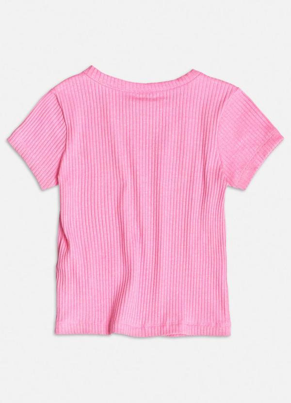 Momi - Blusa Canelada com Strass Rosa Rosa 2