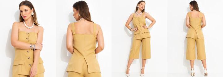 Blusa Caramelo em Alfaiataria