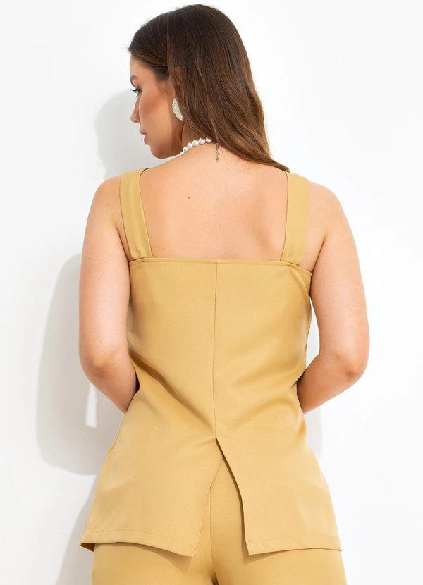 Quintess - Blusa Caramelo em Alfaiataria 2