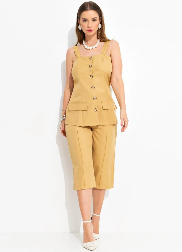 Quintess - Blusa Caramelo em Alfaiataria 5