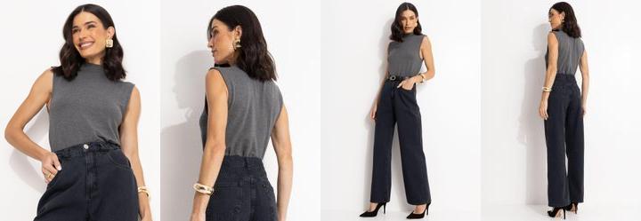 Blusa Chumbo em Moletinho