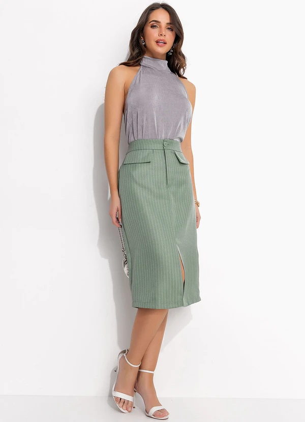 Quintess - Blusa Cinza em Malha Flow 5