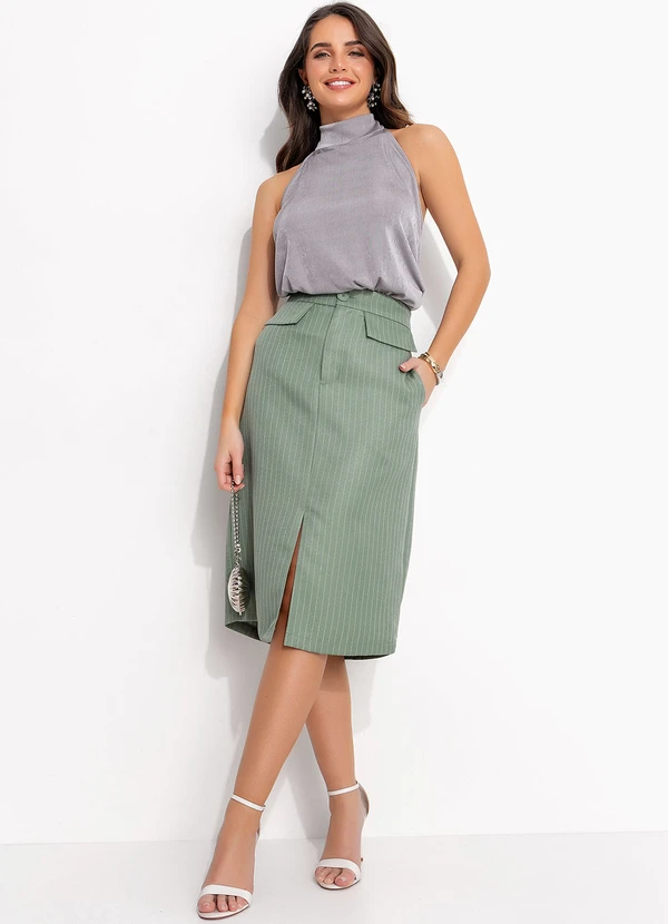 Quintess - Blusa Cinza em Malha Flow 2