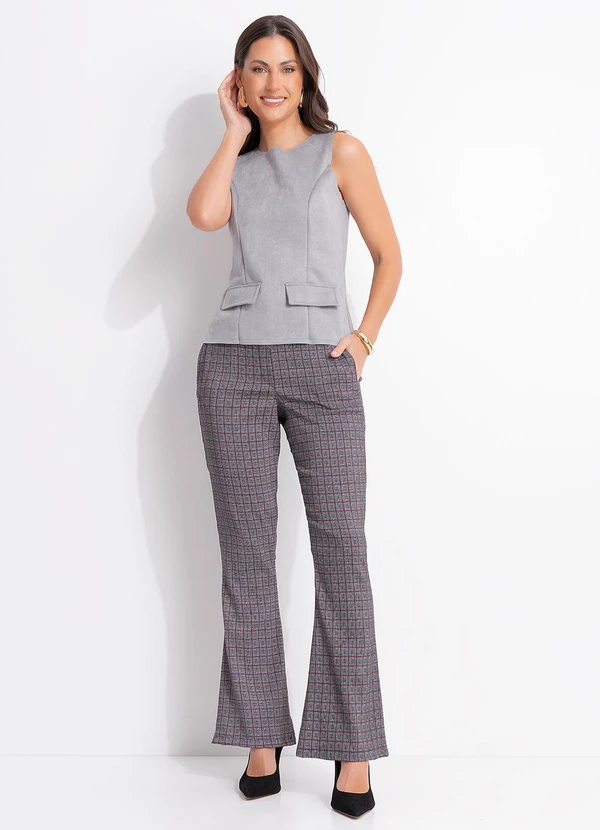 Quintess - Blusa Cinza em Malha Suede 4