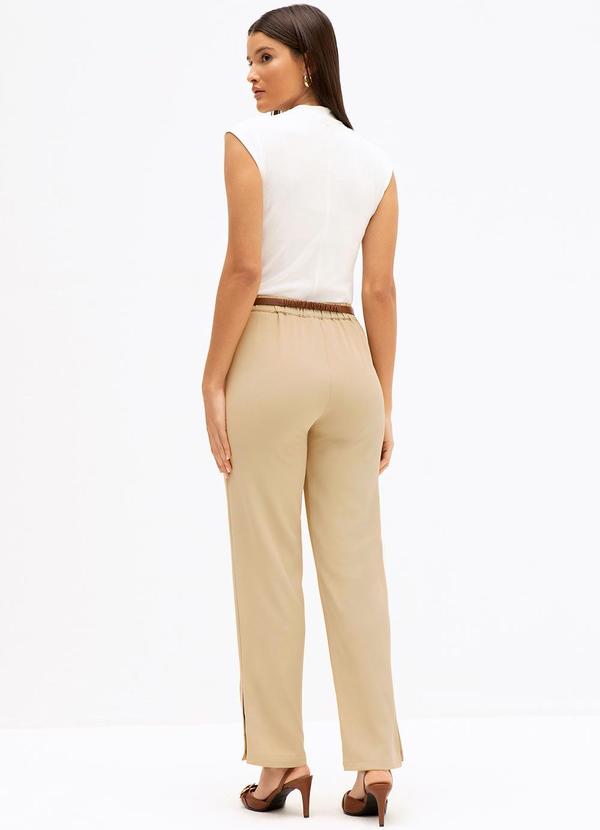 Principessa - Blusa com Aviamento Dourado Celina Bege 4