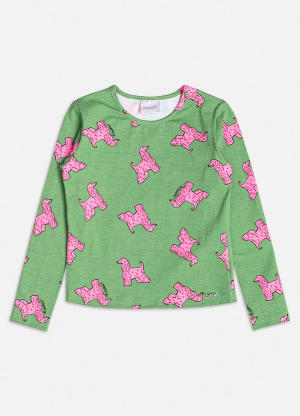 Momi - Blusa com Estampa de Dog Verde