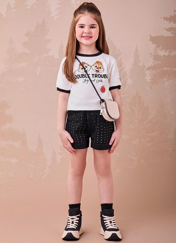 Momi - Blusa com Estampada do Tico e Teco Branco 3