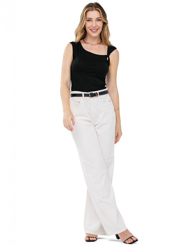 Rezzato - Blusa com Nó Lateral Adulto Feminino Preto 2