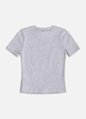 Authoria - Blusa de Ribana Mescla Cinza - AUTHORIA