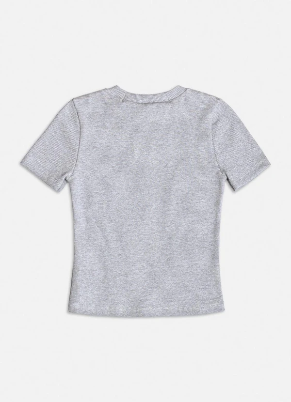 Authoria - Blusa de Ribana Mescla Cinza 2