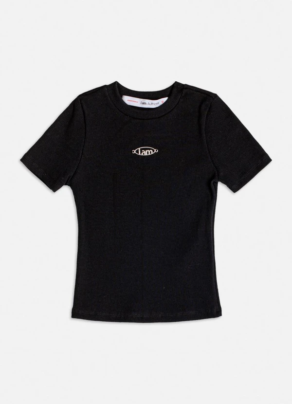 Authoria - Blusa de Ribana Preta Preto