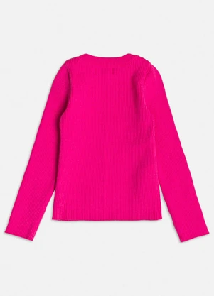 Momi - Blusa de Tricot Básica Pink Rosa - MOMI