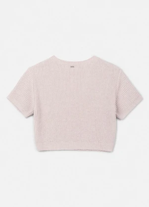 Authoria - Blusa de Tricot com Pedrarias Creme - AUTHORIA