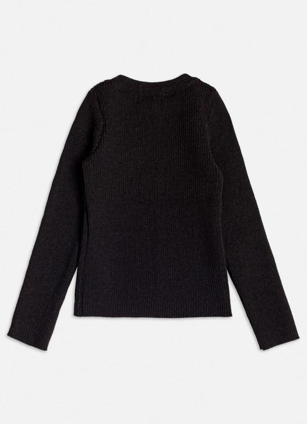 Momi - Blusa de Tricot Preta Básica Preto 4