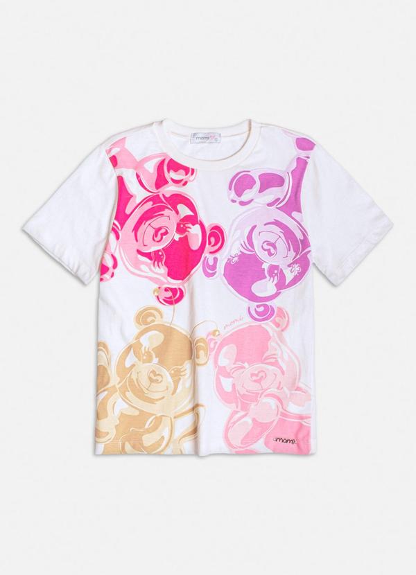 Momi - Blusa de Ursinhos Coloridos Branco