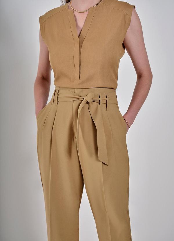 Principessa - Blusa de Viscose Camel Estela Marrom 4