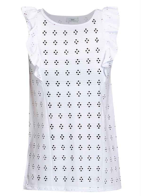 Outlet - Blusa Decote Redondo Branco 4
