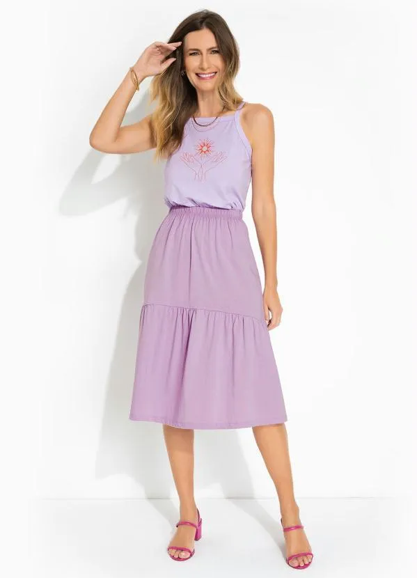 Queima Estoque - Blusa Decote Trapézio Lilás 3