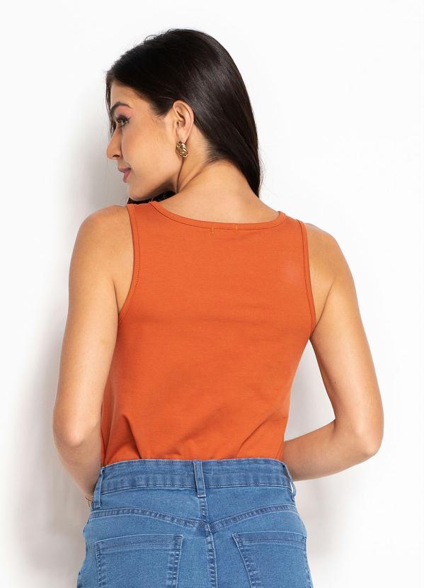 bonprix - Blusa Decote V Ferrugem 2