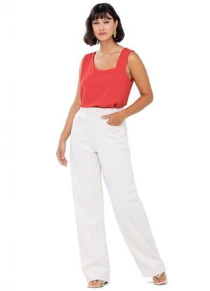 Outlet - Blusa Diferenciada Adulto Feminino Vermelho - OUTLET