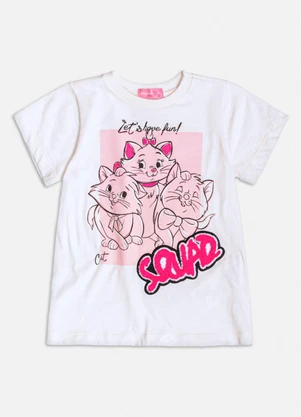 Momi - Blusa dos Aristocats com Patch Branco - MOMI