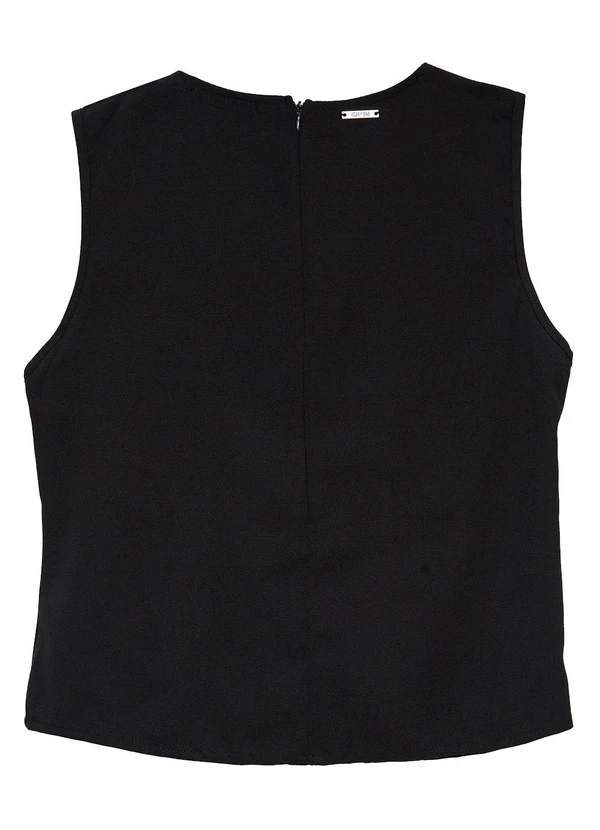 Enfim - Blusa em Crepe com Argola Preto 2