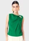 Enfim - Blusa em Crepe com Argola Verde - variação: Verde