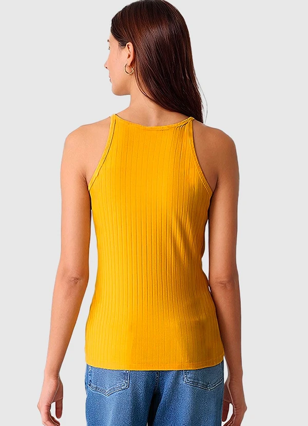 Malwee - Blusa em Viscose Canelada Amarelo 2