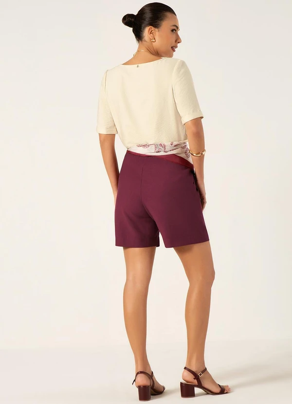 Principessa - Blusa em Viscose com Decote Redondo Aveia Kamila 4