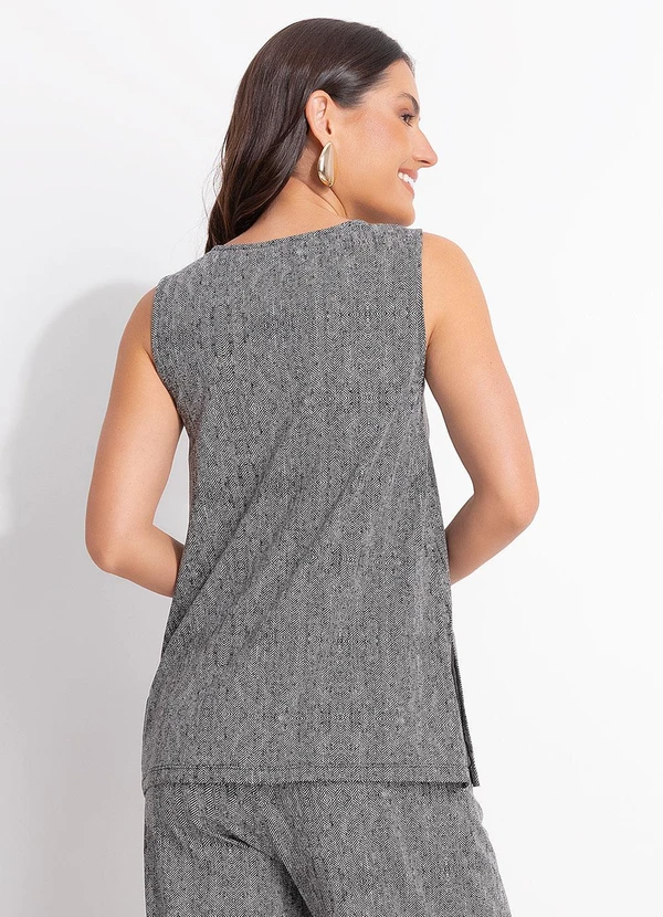 Quintess - Blusa Espinha de Peixe em Malha de Viscose 2