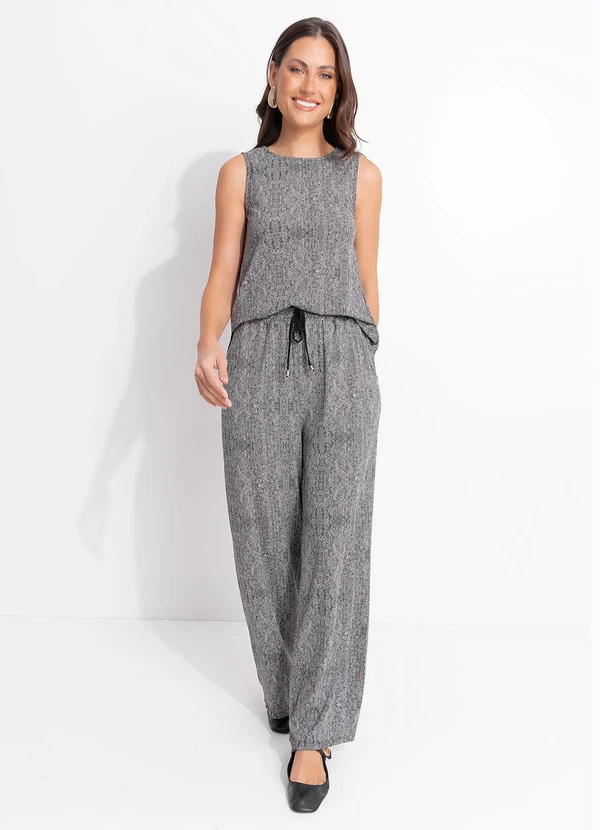 Quintess - Blusa Espinha de Peixe em Malha de Viscose