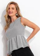 Blusa Espinha de Peixe em Malha Tricot