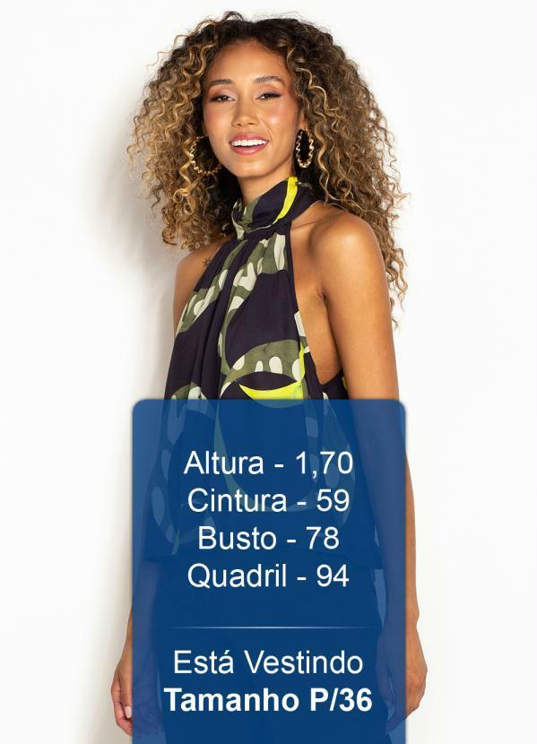 Forum - Blusa Estampada de Viscose Azul Marinho 5