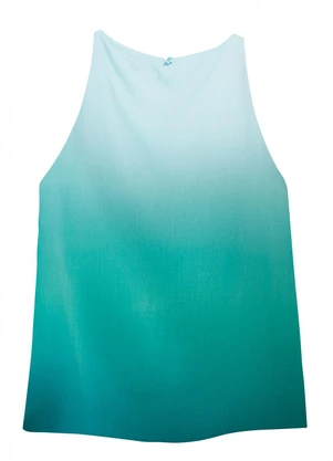 Enfim - Blusa Evasê Degradê Azul - ENFIM