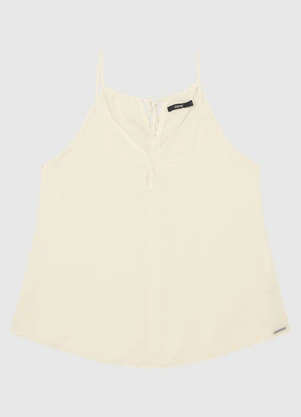 Enfim - Blusa Evasê em Chiffon Off White - ENFIM